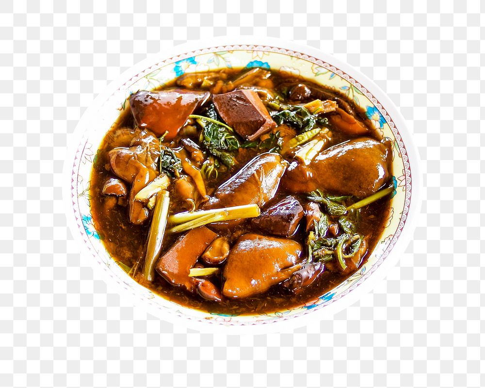 Braised pork png food sticker, transparent background