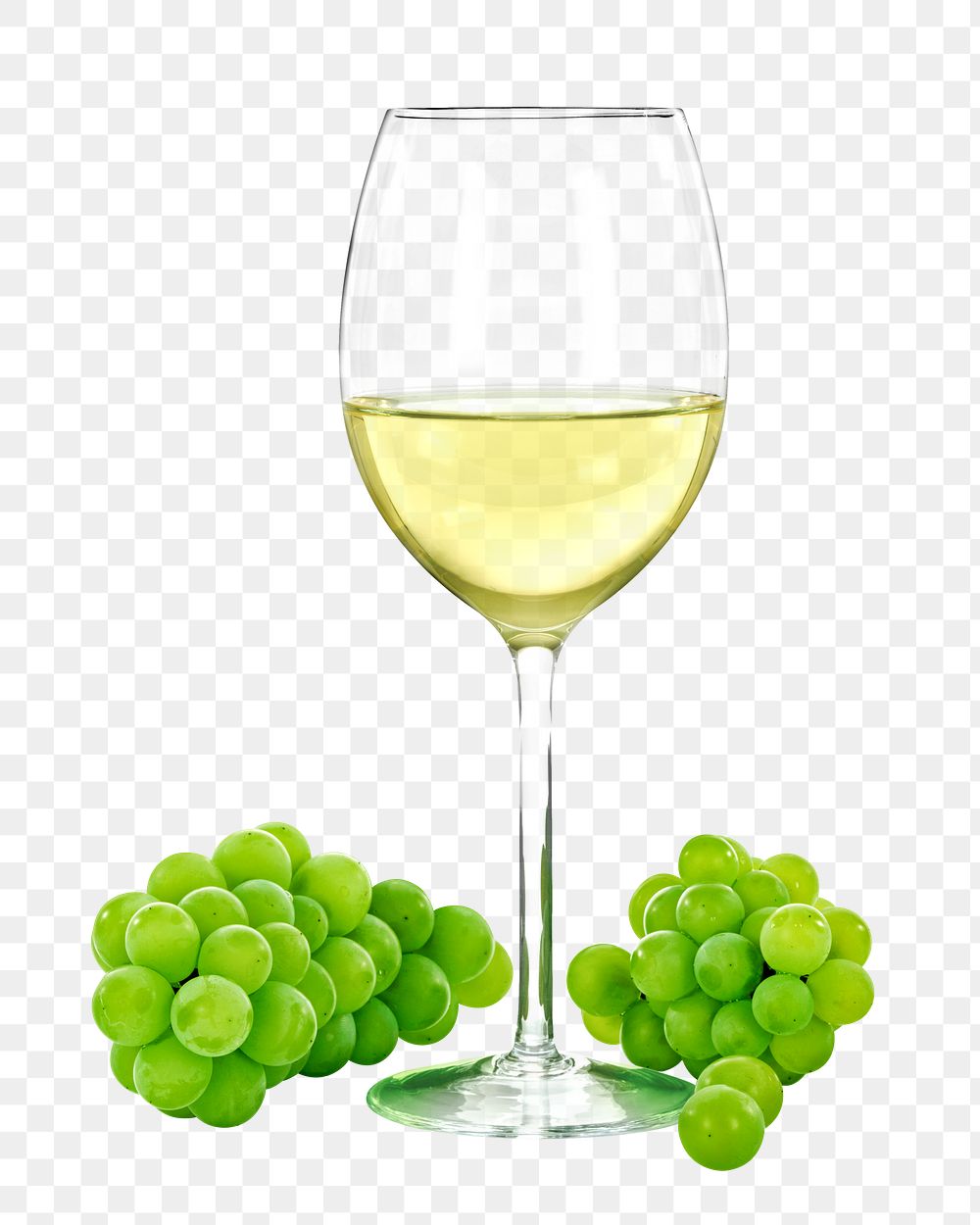 White wine glass png sticker, transparent background