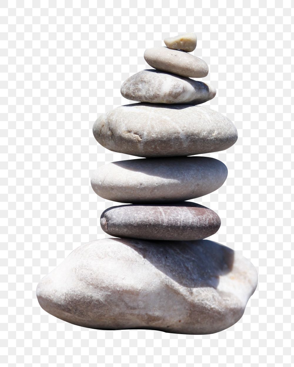 Stacked pebbles  png sticker, transparent background