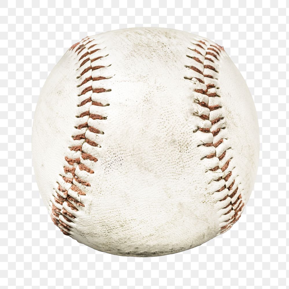 Baseball ball png sticker, transparent background