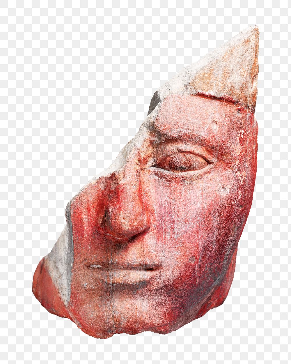 Sculpture png king Amenhotep I statue sticker, transparent background.    Remastered by rawpixel