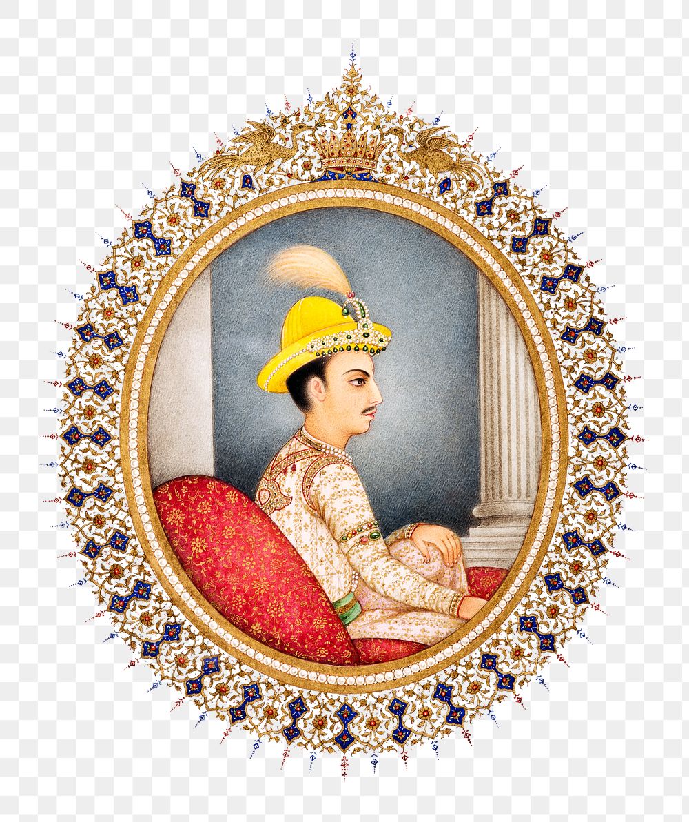 Png King Girvan Yuddhavikram Shah badge, transparent background.    Remastered by rawpixel
