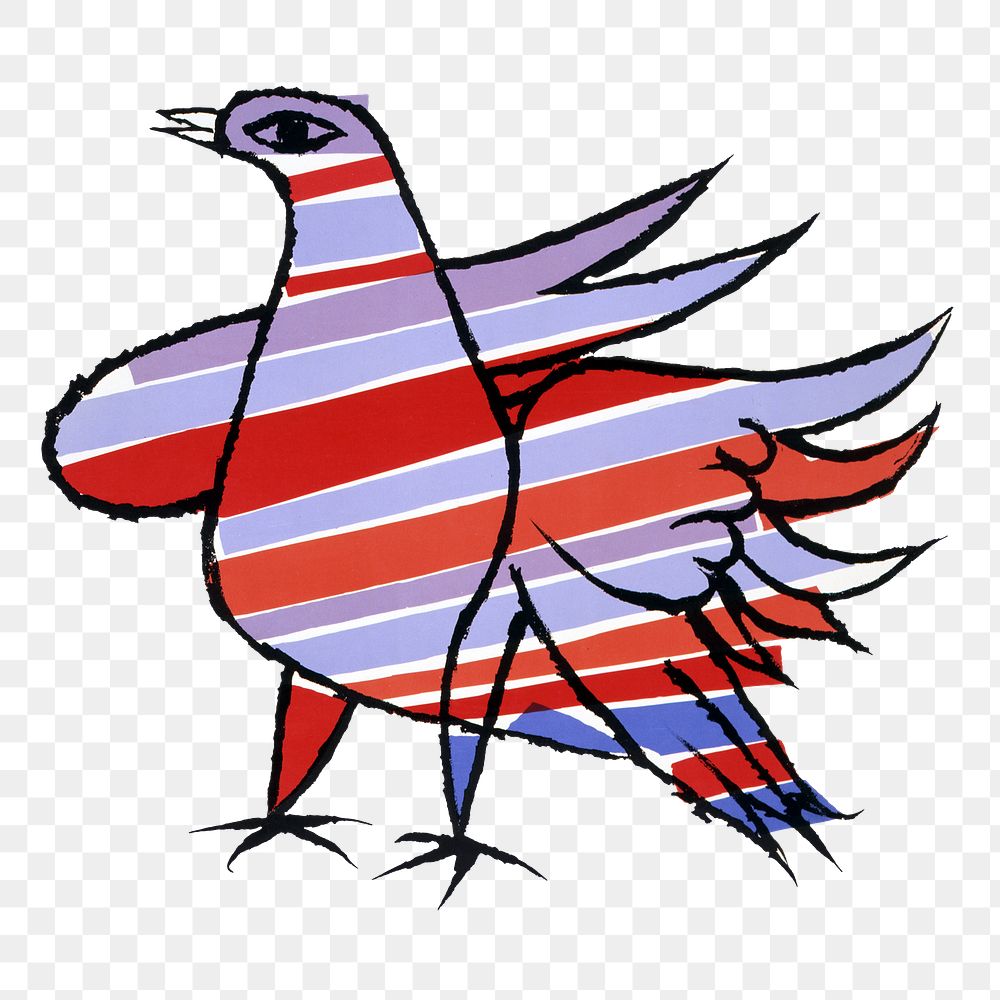 McCarthy Peace bird png sticker, transparent background.  Remixed by rawpixel.