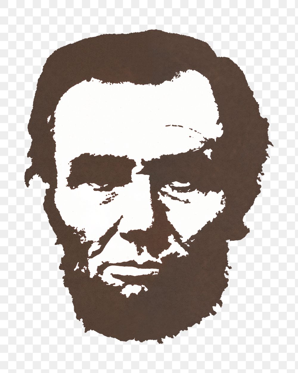 Abraham Lincoln png famous person sticker, transparent background.  Remixed by rawpixel.