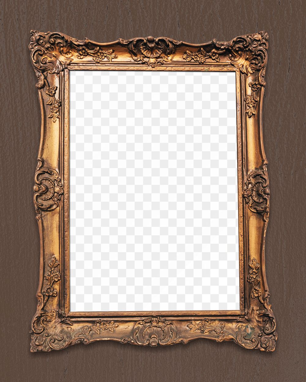 Antique picture frame png mockup, transparent design
