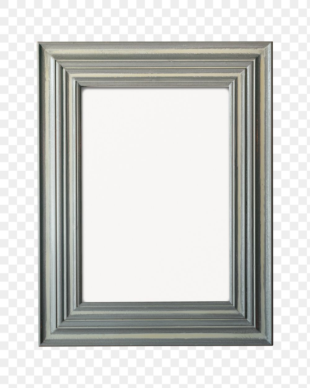 Gray frame png sticker, transparent background