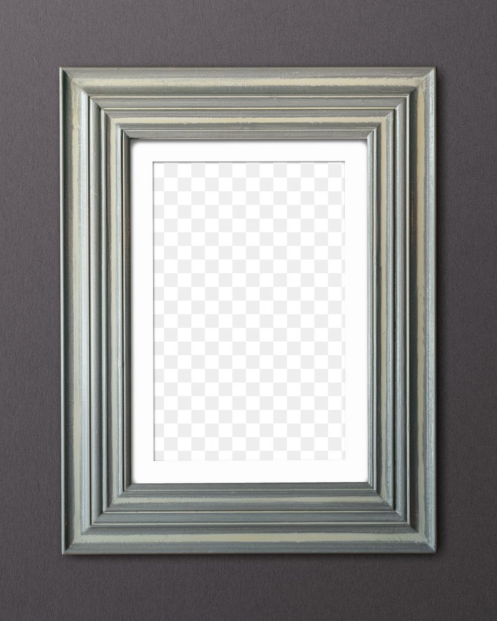Gray frame png mockup, transparent design
