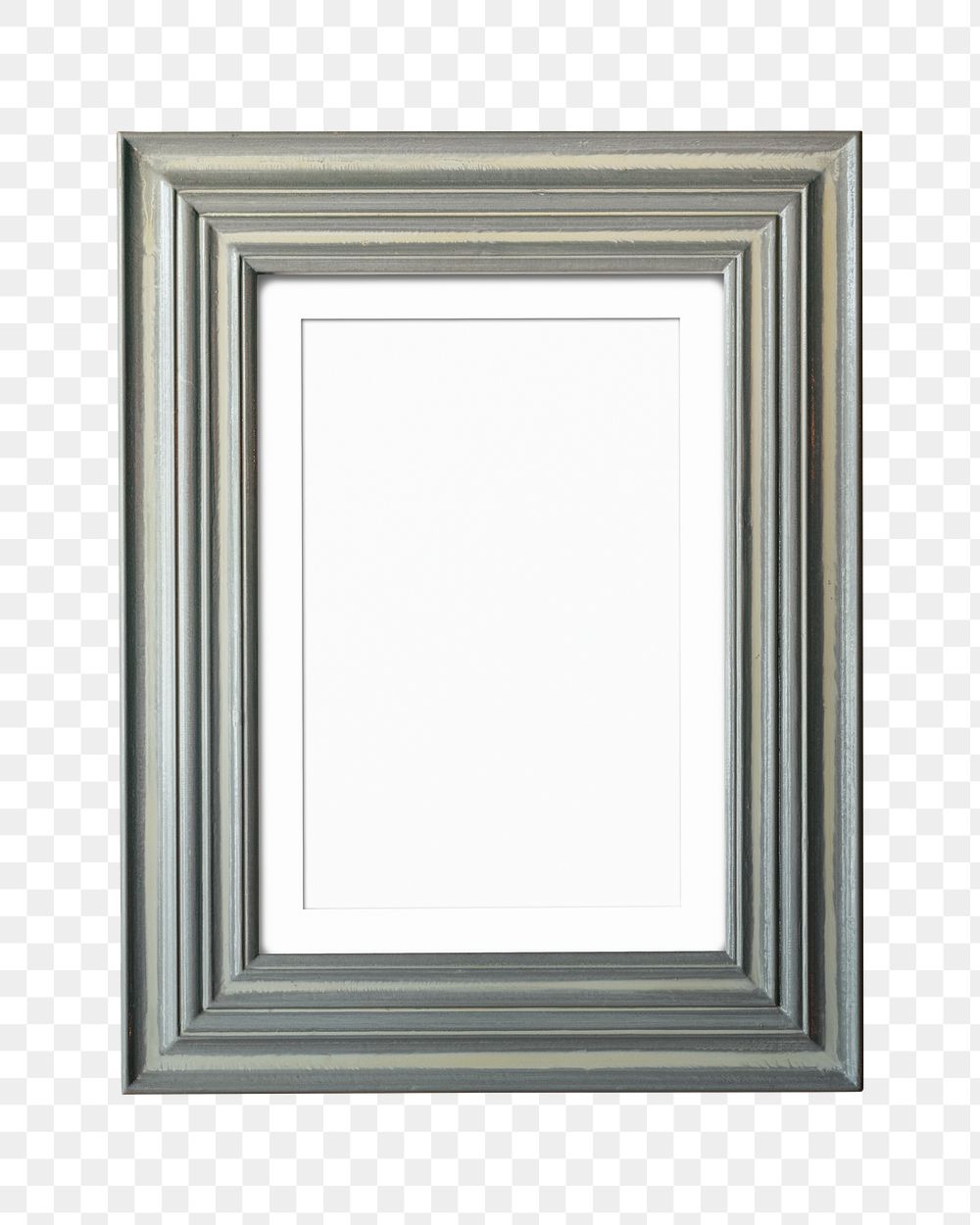 Gray frame png sticker, transparent background