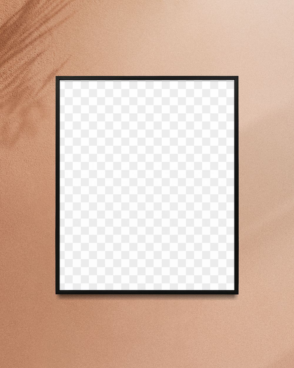 Black picture frame  png mockup, transparent design