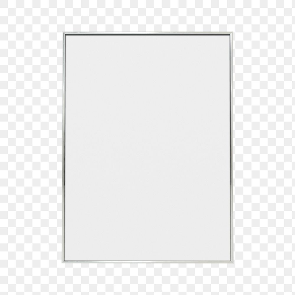 Png simple picture frame sticker, transparent background