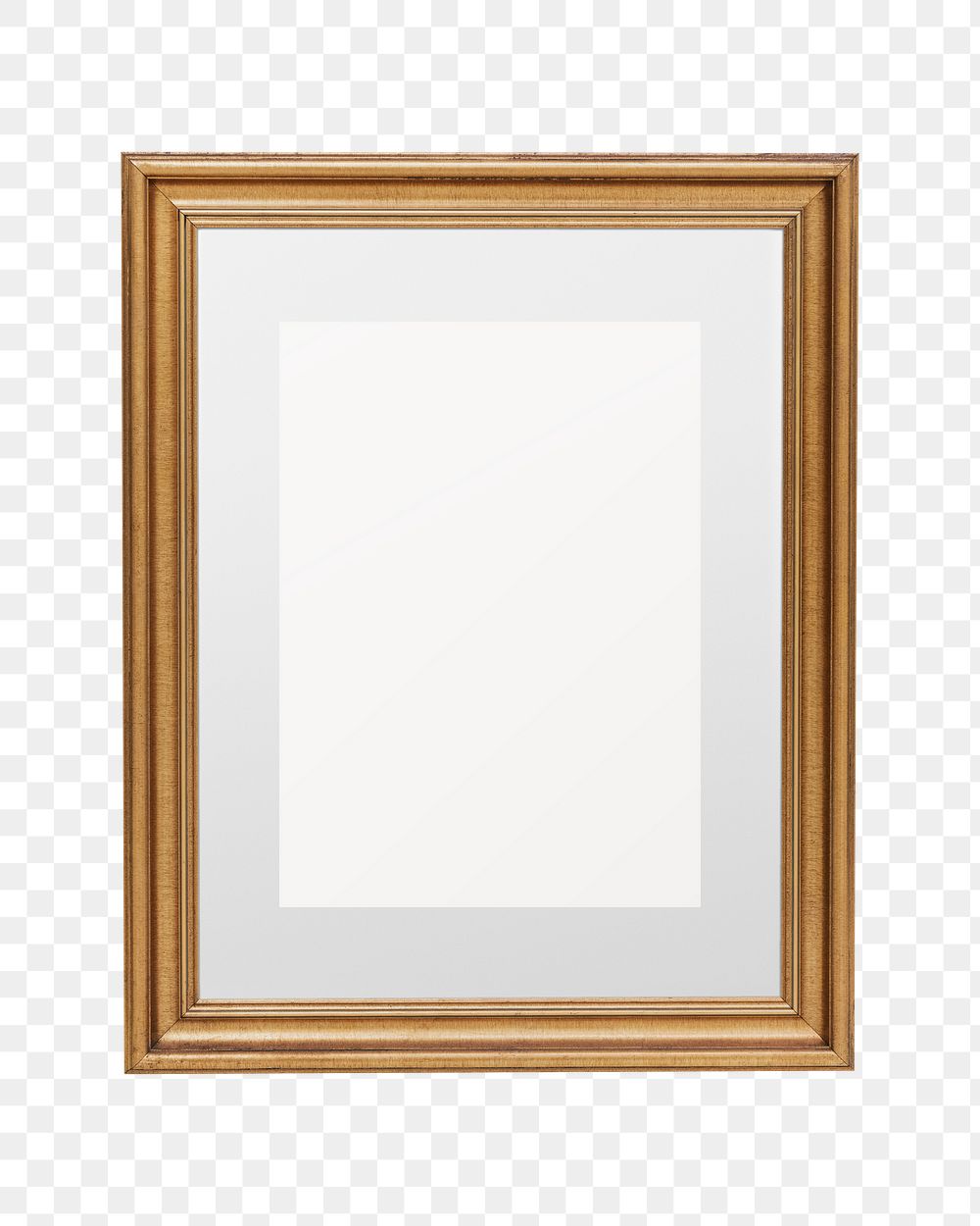 Vintage wooden  frame  png sticker, transparent background