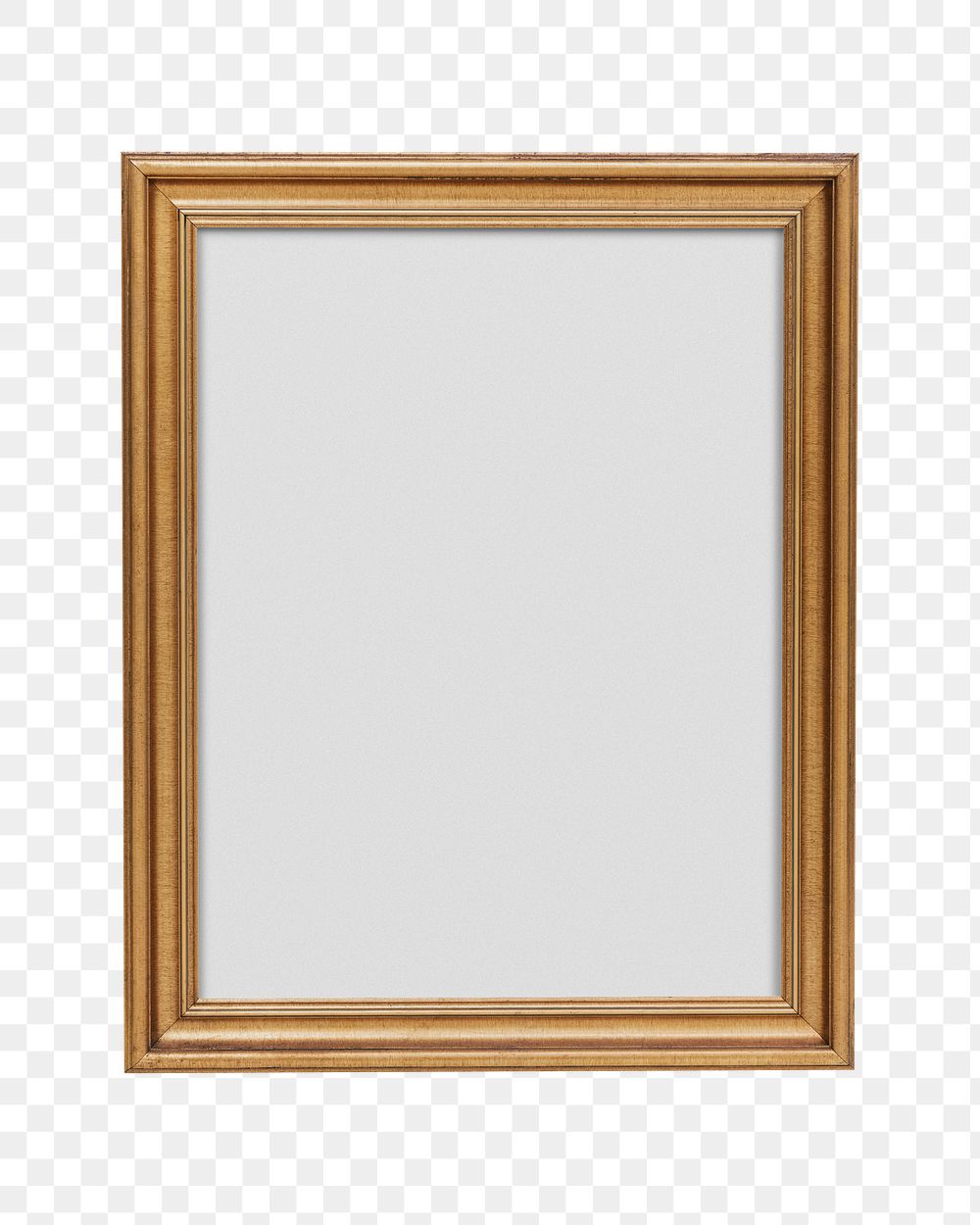 Png vintage wooden frame sticker, transparent background