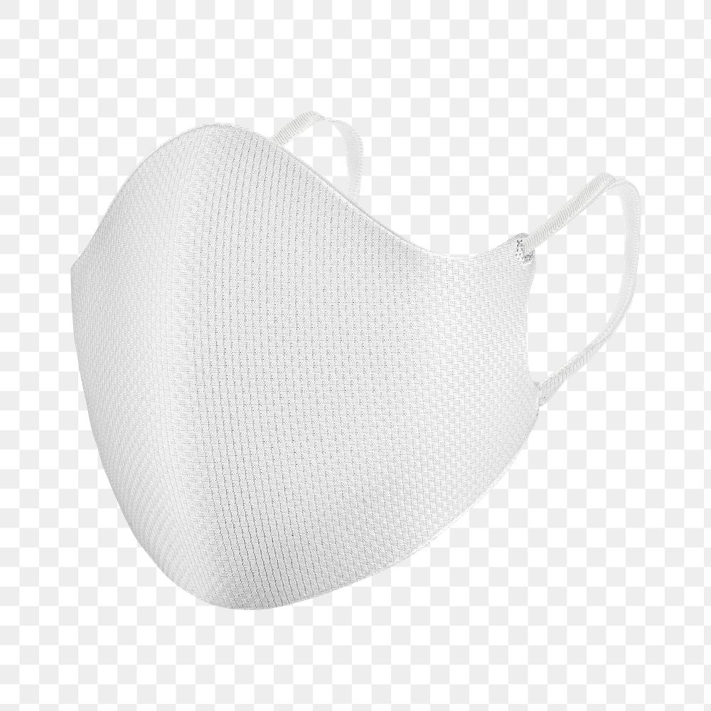 White face mask png sticker, transparent background
