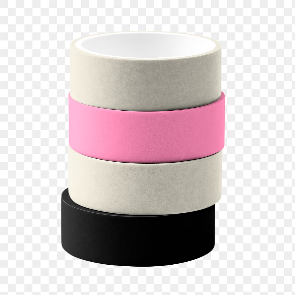 Colorful washi tape png sticker, transparent background