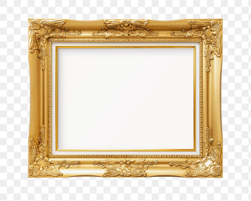 Gold premium frame  png sticker, transparent background