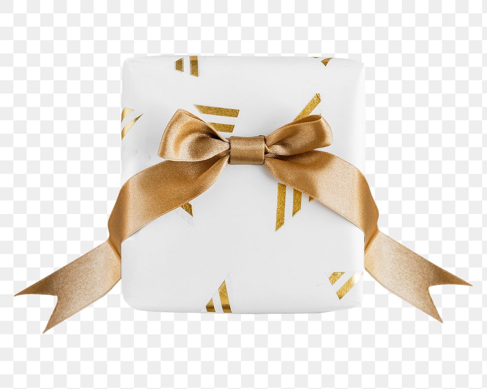 PNG festive present, Christmas gift box in transparent background