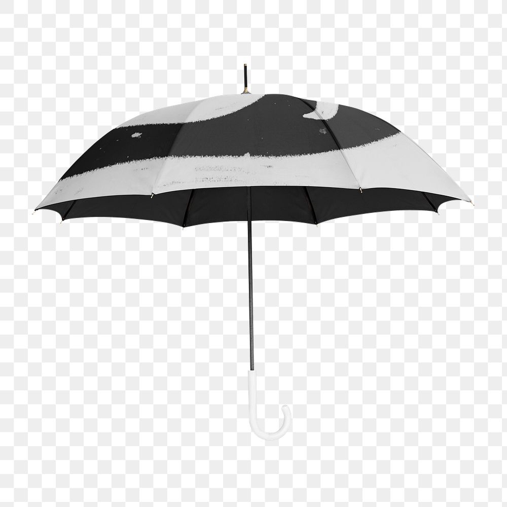 Abstract patterned umbrella png sticker, transparent background