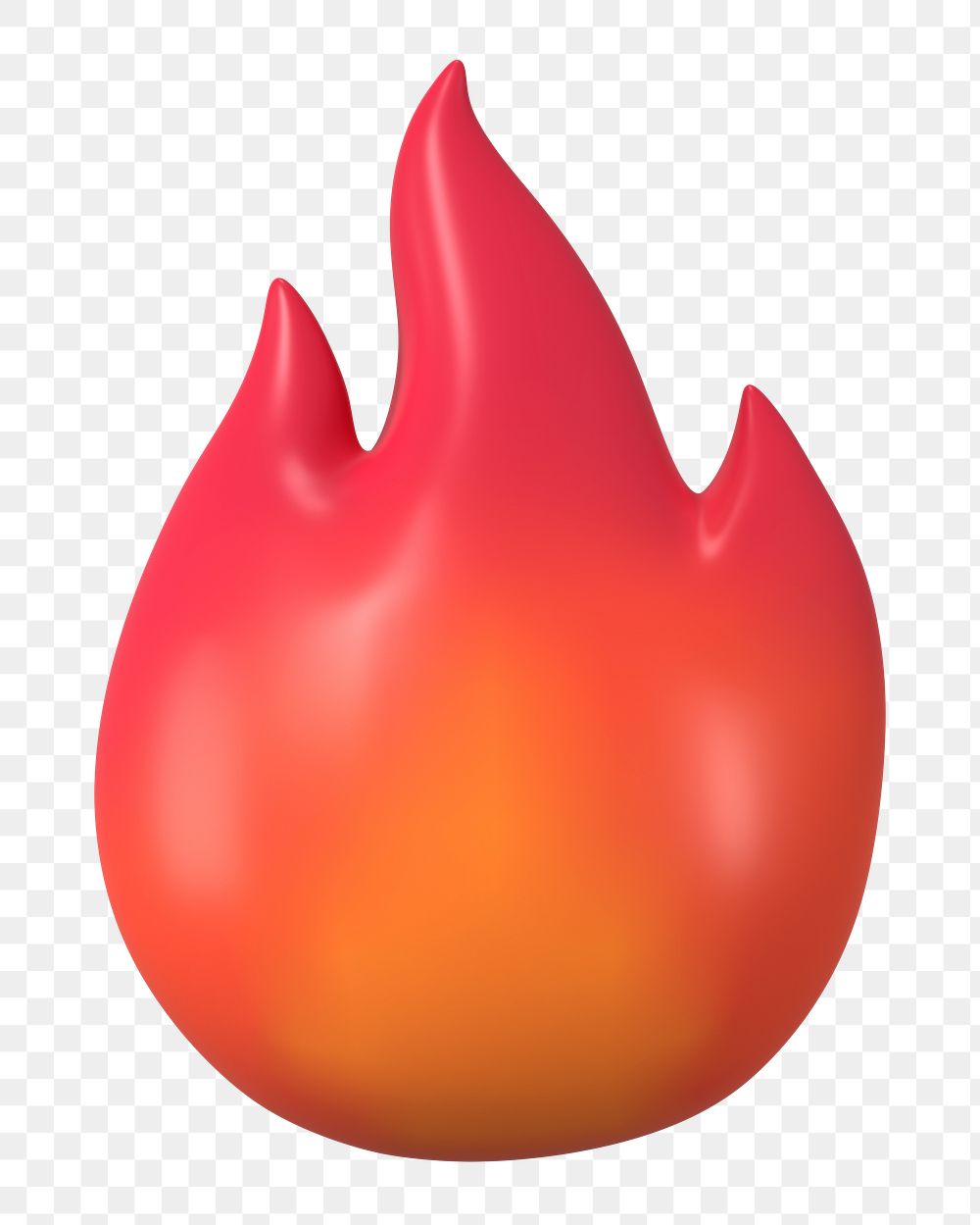 Red flame png 3D, flash sale icon illustration on transparent background