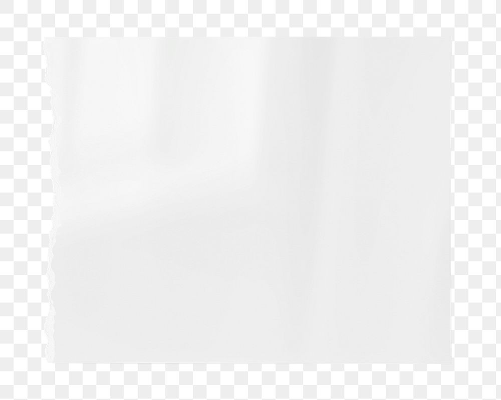 White paper png sticker, transparent background