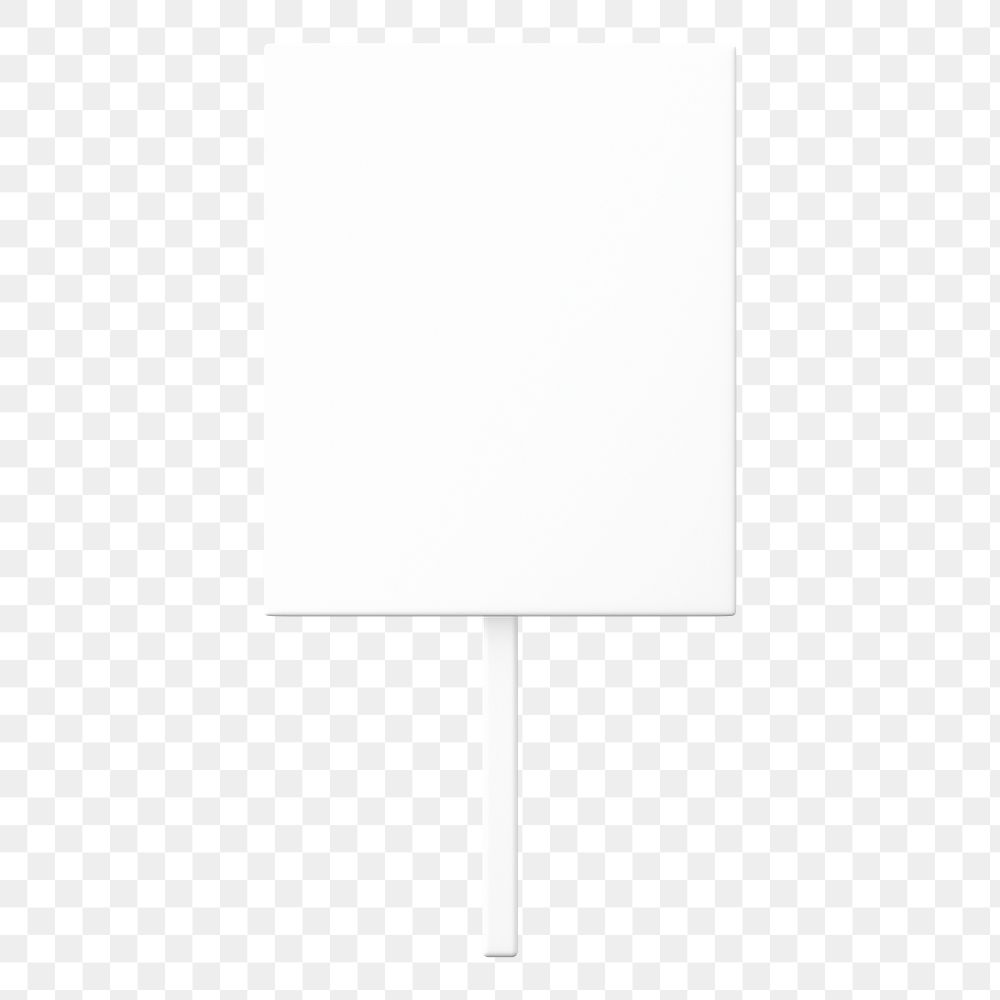 Blank sign png mockup, transparent background