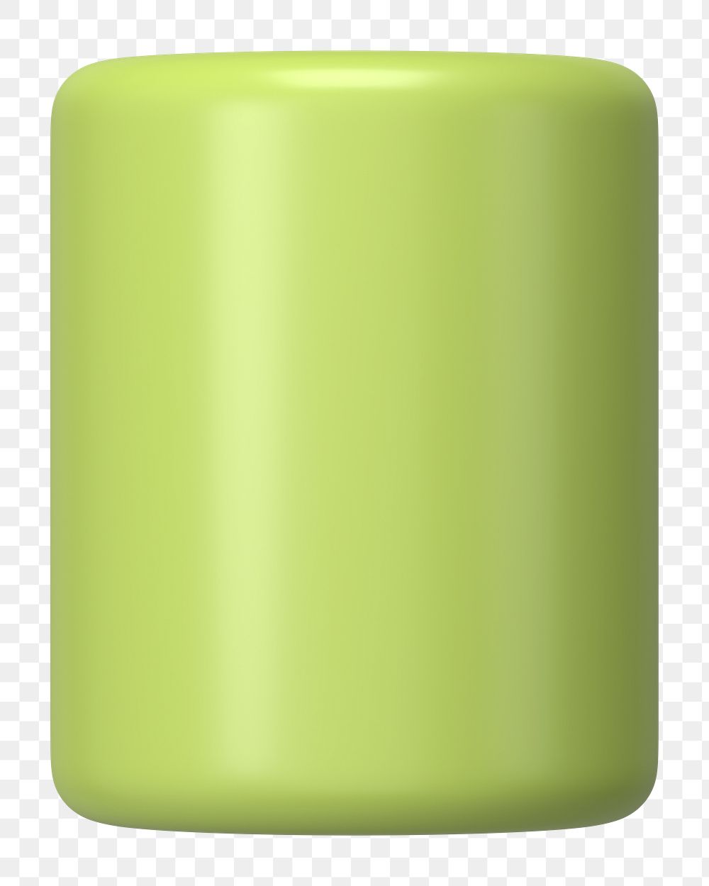 Green pillar graph png 3D rendered sticker, transparent background