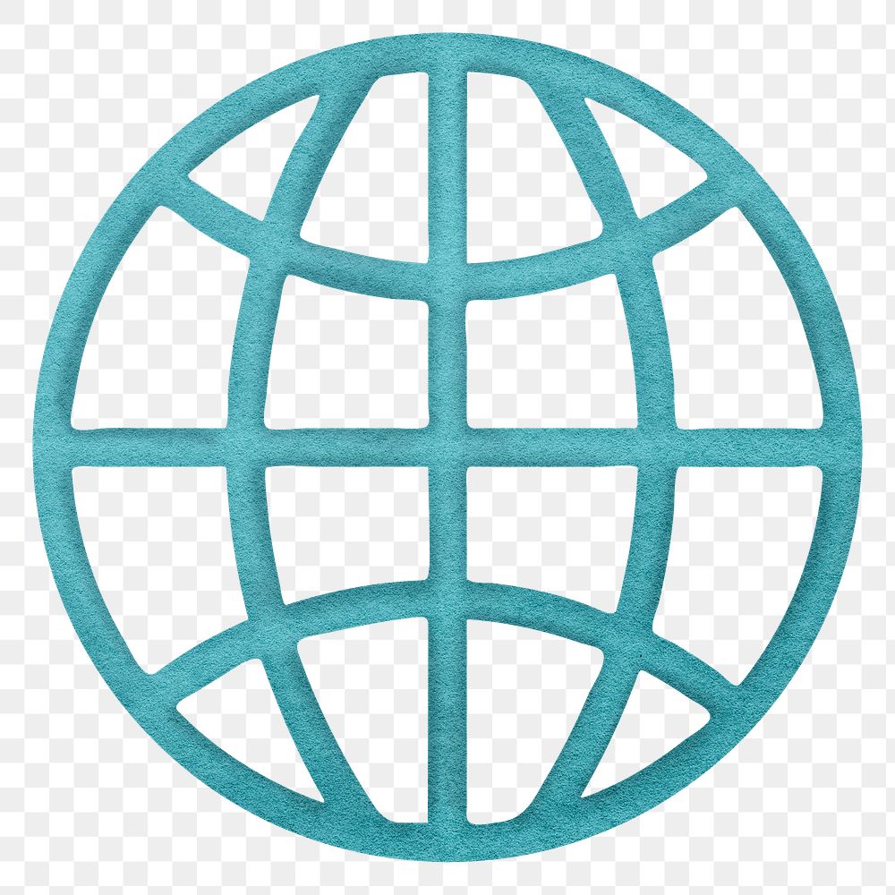 Globe icon png sticker, transparent background