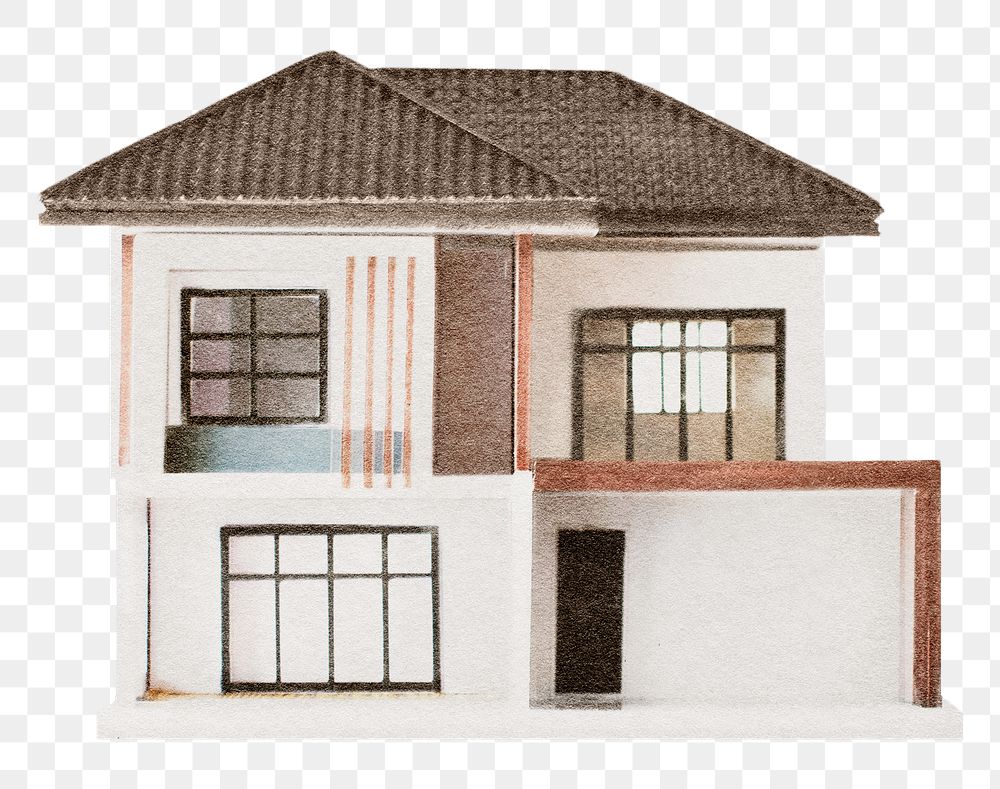 Modern house png sticker, transparent background