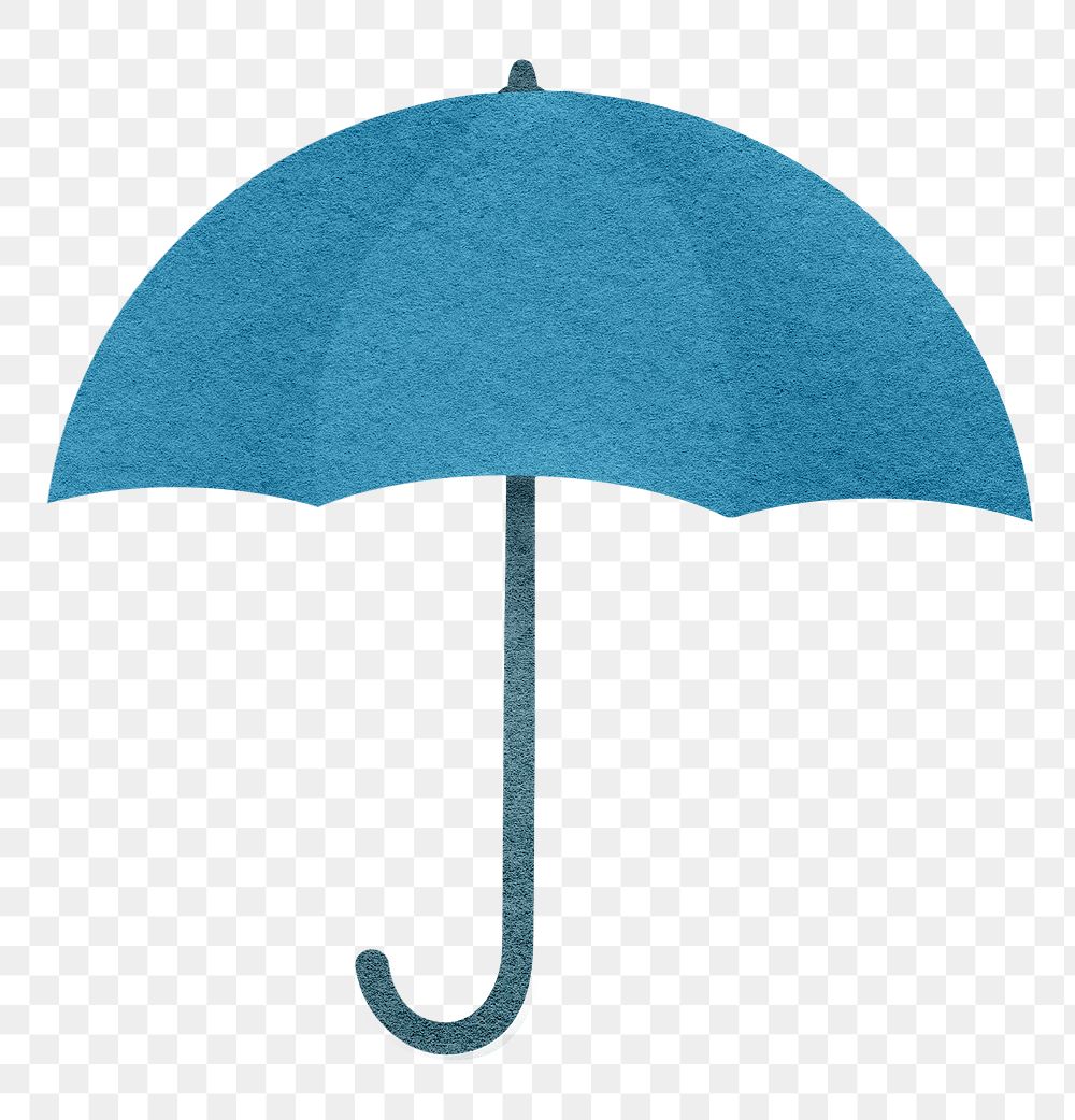 Blue umbrella png sticker, transparent background