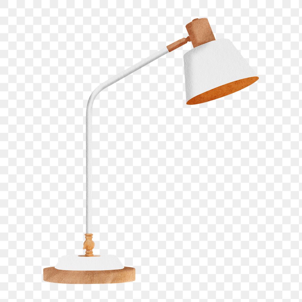 Office desk lamp png sticker, furniture image, transparent background