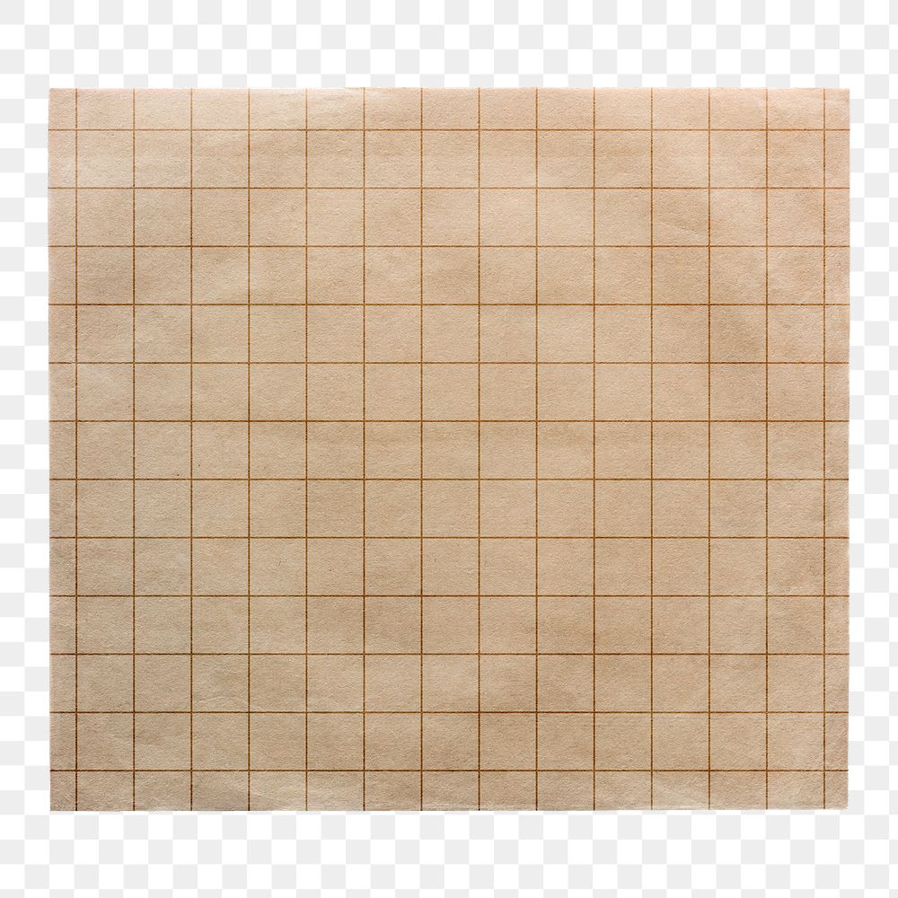 Grid paper png sticker, transparent background