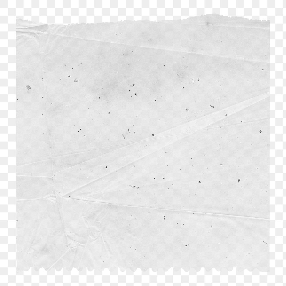 Wrinkled paper png sticker, transparent background