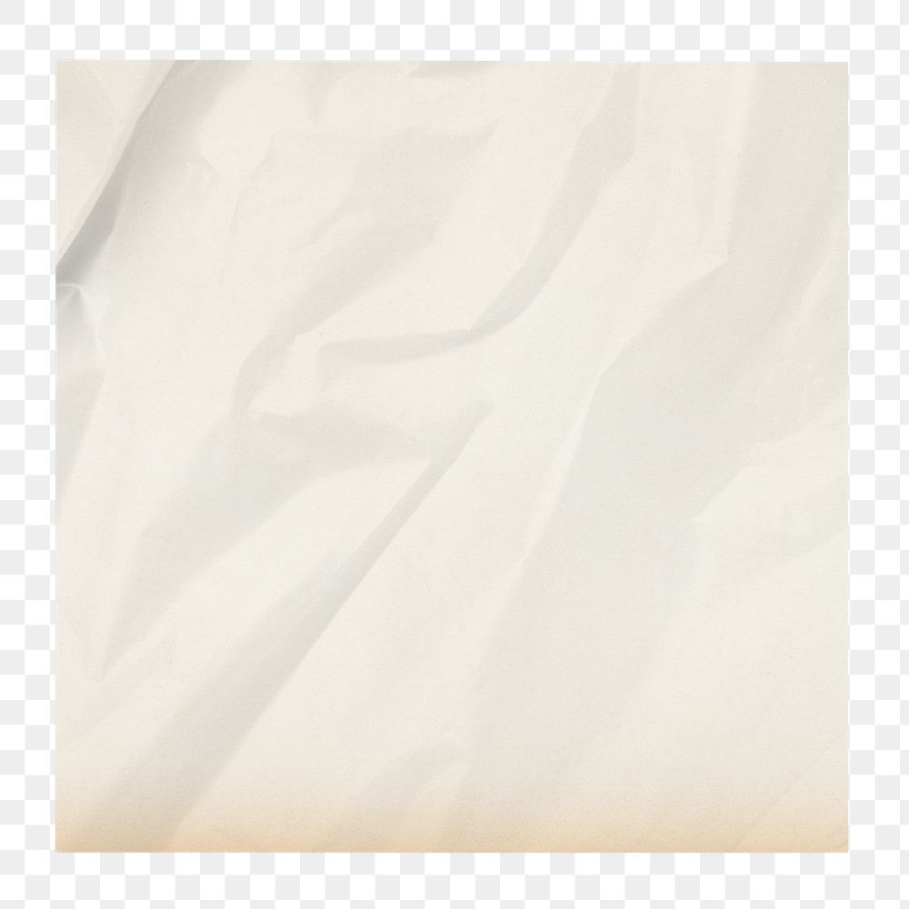Wrinkled note paper png sticker, transparent background