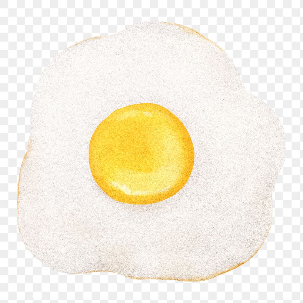 Sunny-side up egg png sticker, transparent background