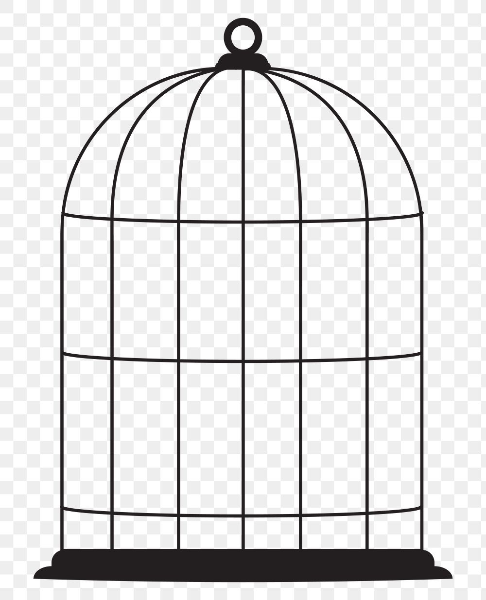 Bird cage png sticker, transparent background