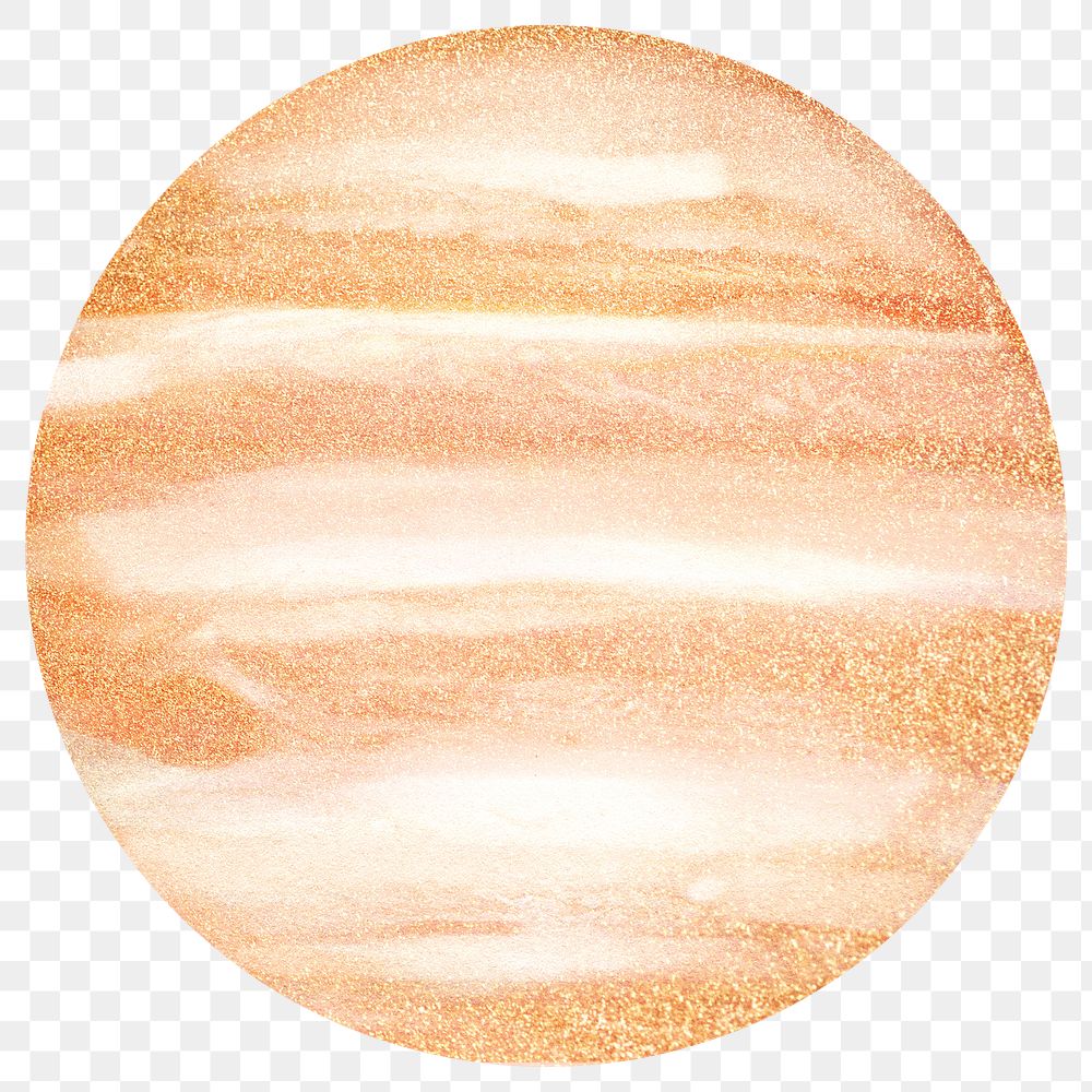 Planet Jupiter png sticker, transparent background