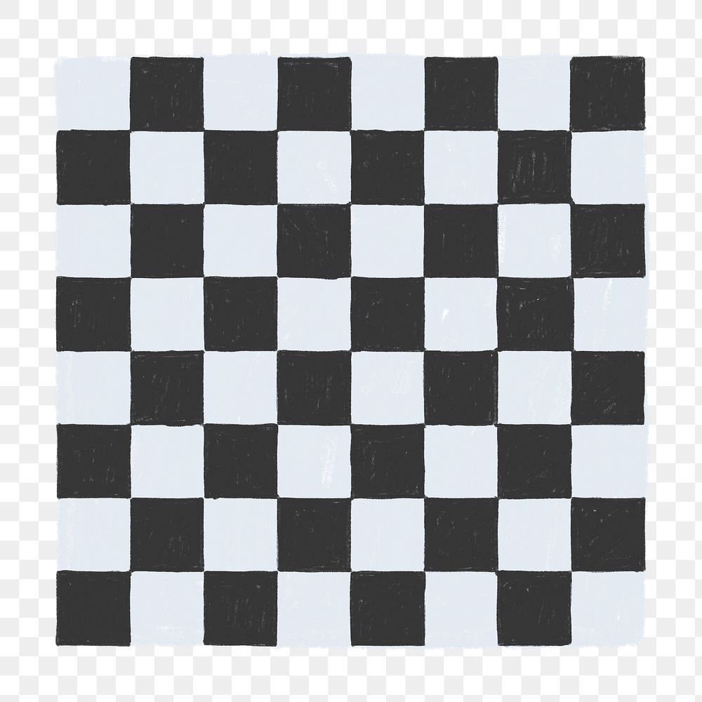 Checkerboard png game sticker, transparent background