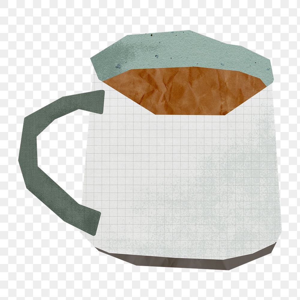 Coffee mug png sticker, transparent background