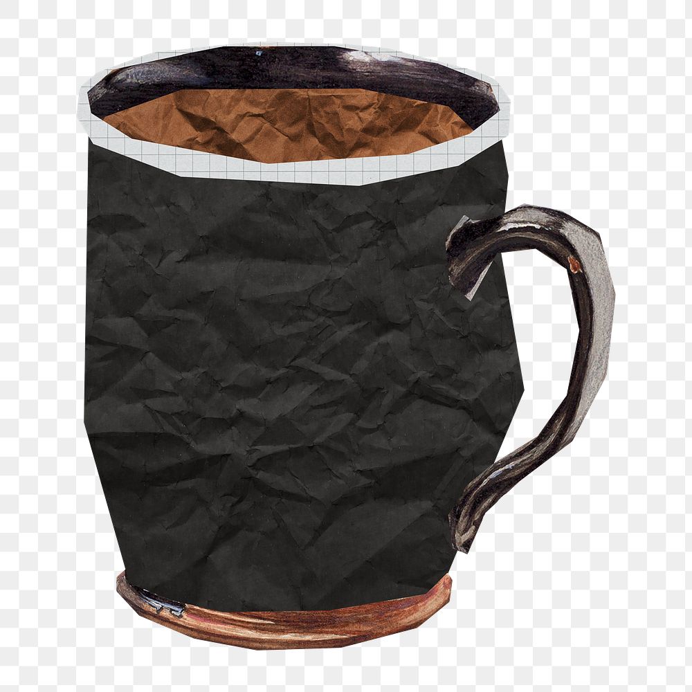 Coffee mug png sticker, transparent background