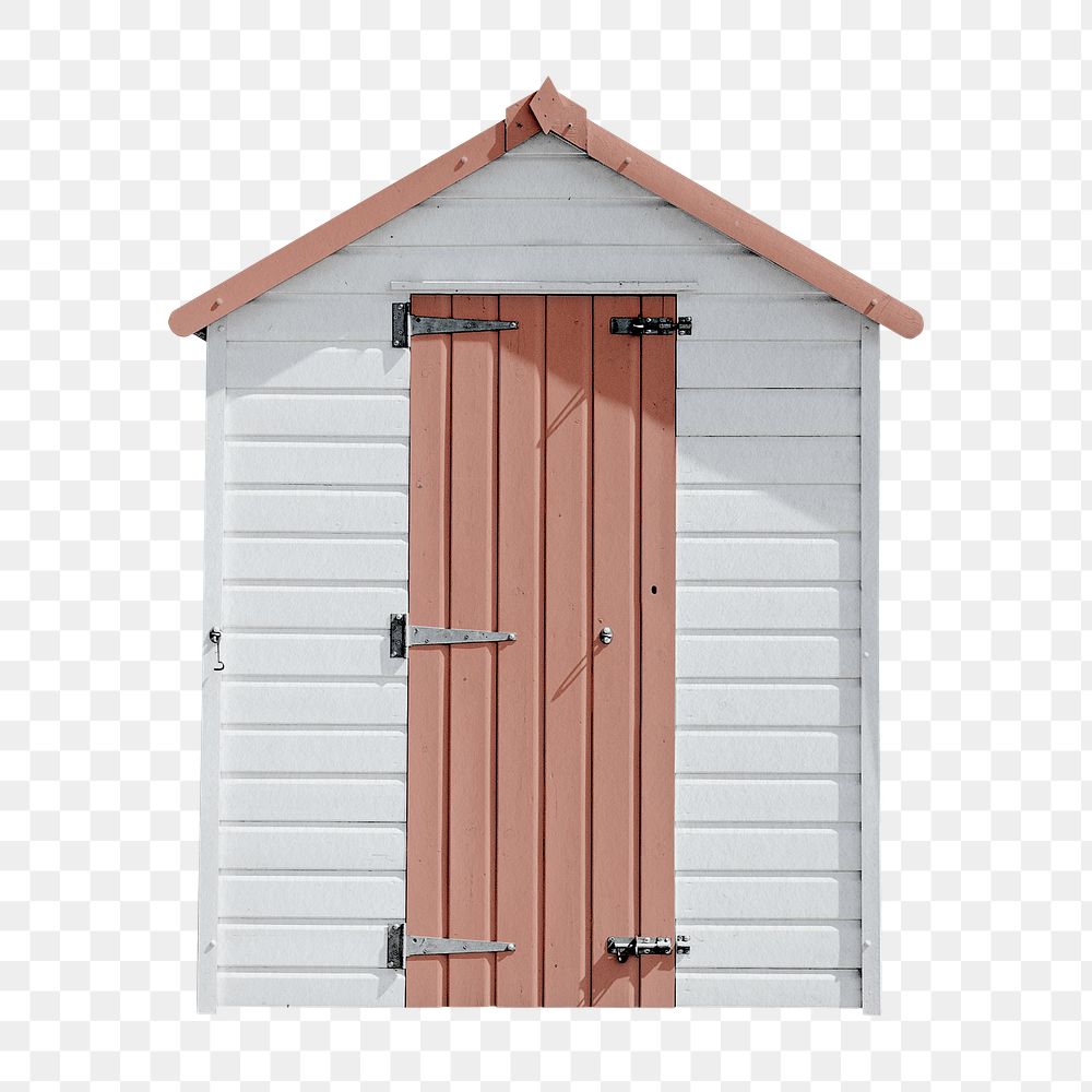 Beach shed png sticker, transparent background