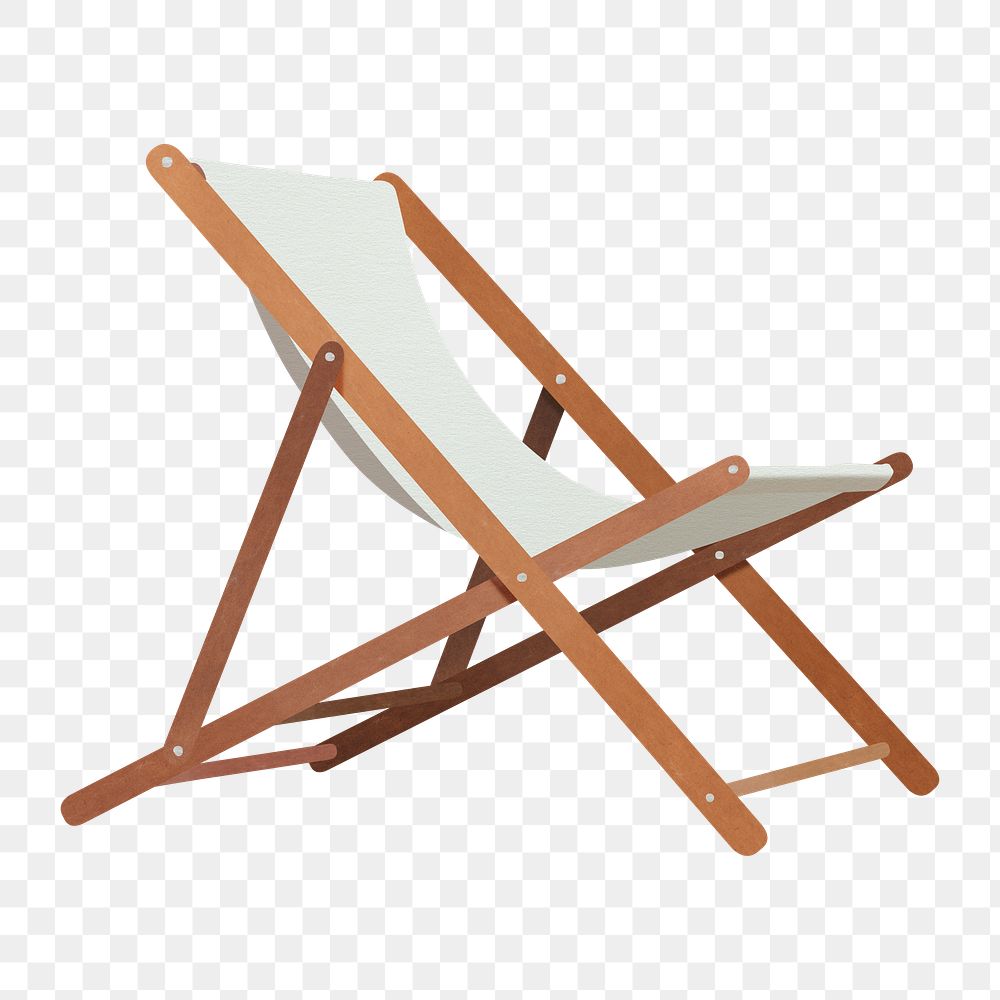 Beach chair png sticker, transparent background