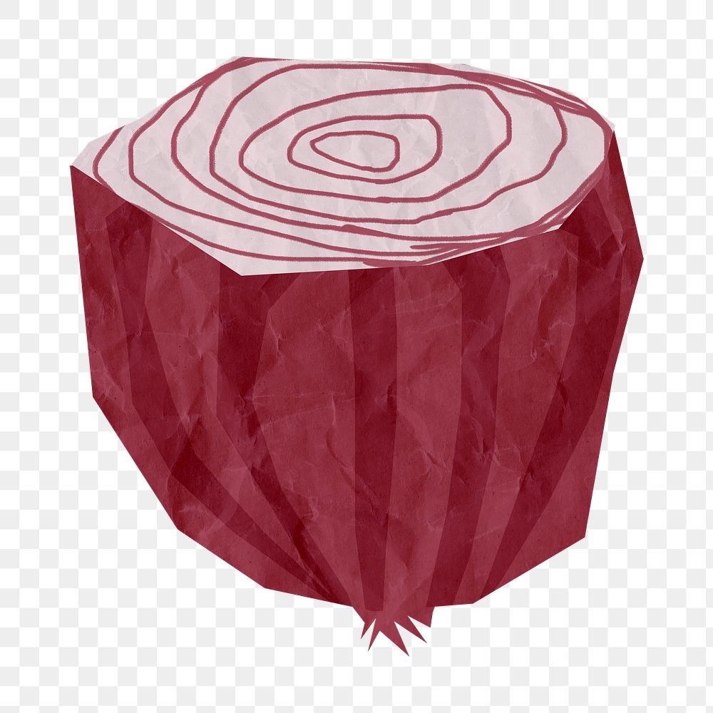 Red onion vegetable png sticker, transparent background
