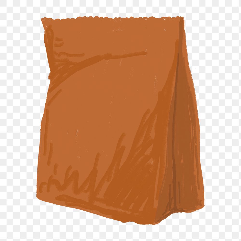 Paper bag png sticker, transparent background