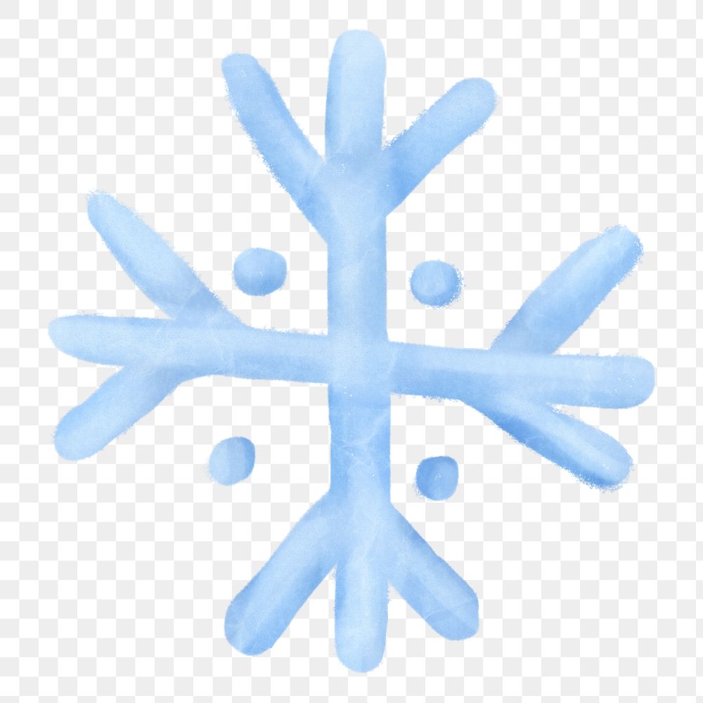 Snowflake png weather sticker, transparent background