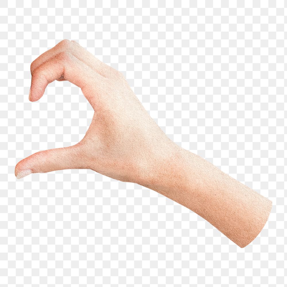Heart hand png sticker, transparent background