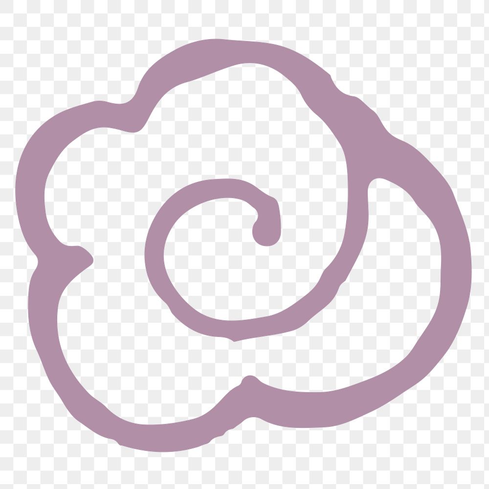 Purple oriental cloud png sticker, Chinese weather graphic, transparent background