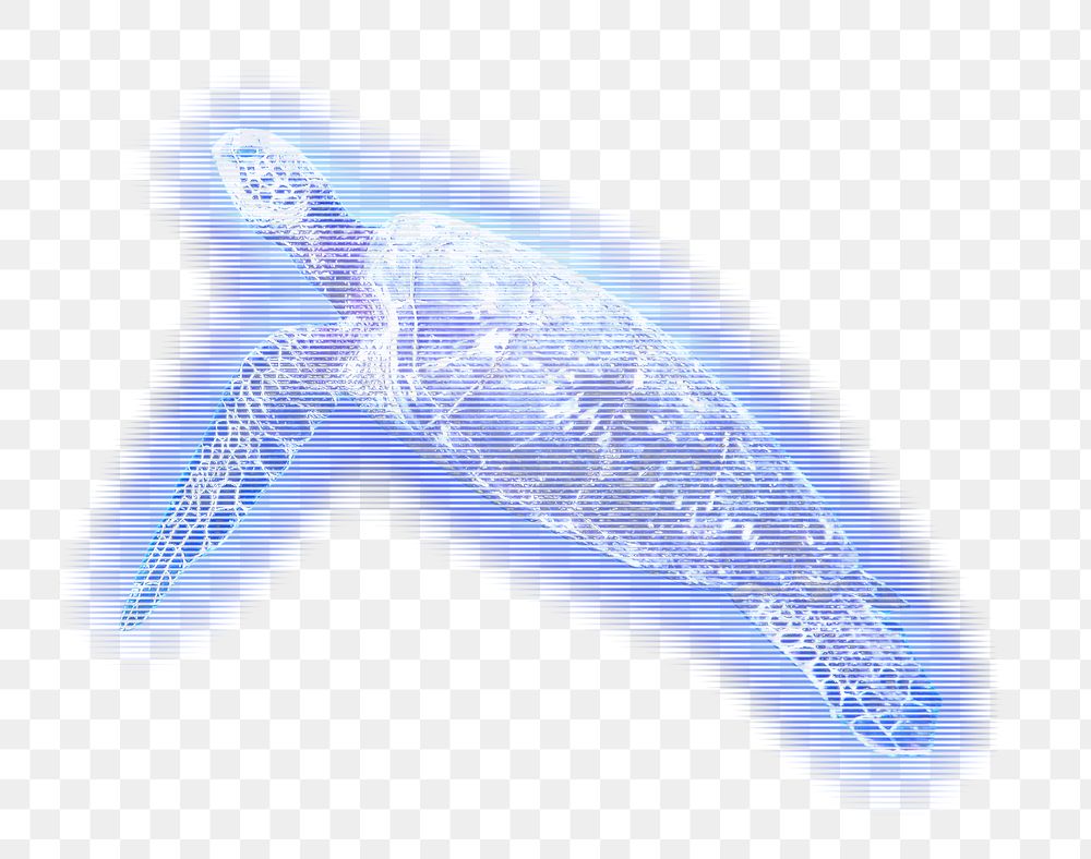 Sea turtle png blue element, transparent background