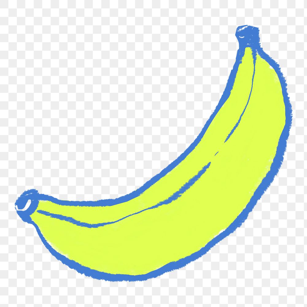 Banana fruit png sticker, transparent background