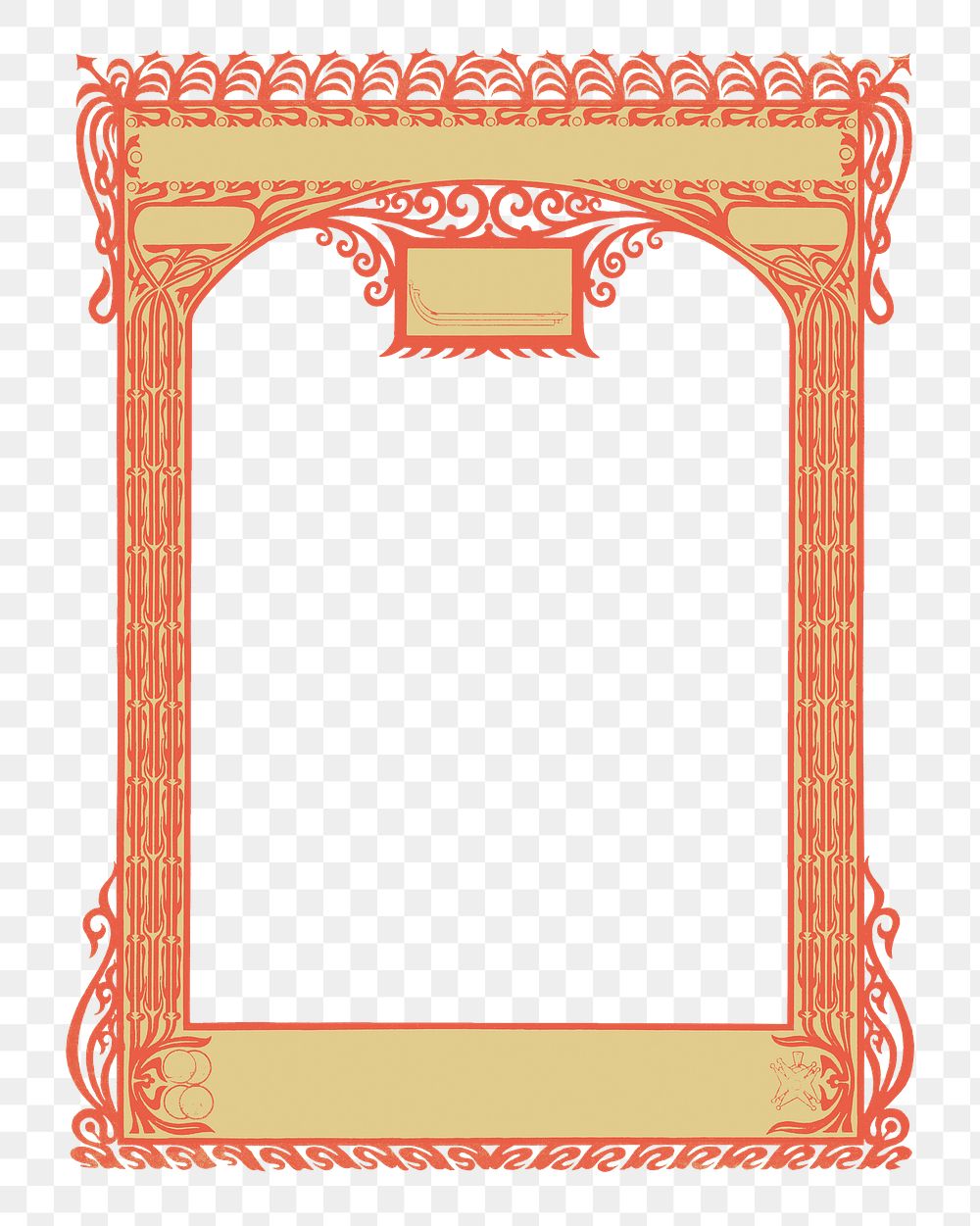 Arch pillar png frame, Greek vintage design on transparent background, remixed from the artwork of Johann Georg van Caspel
