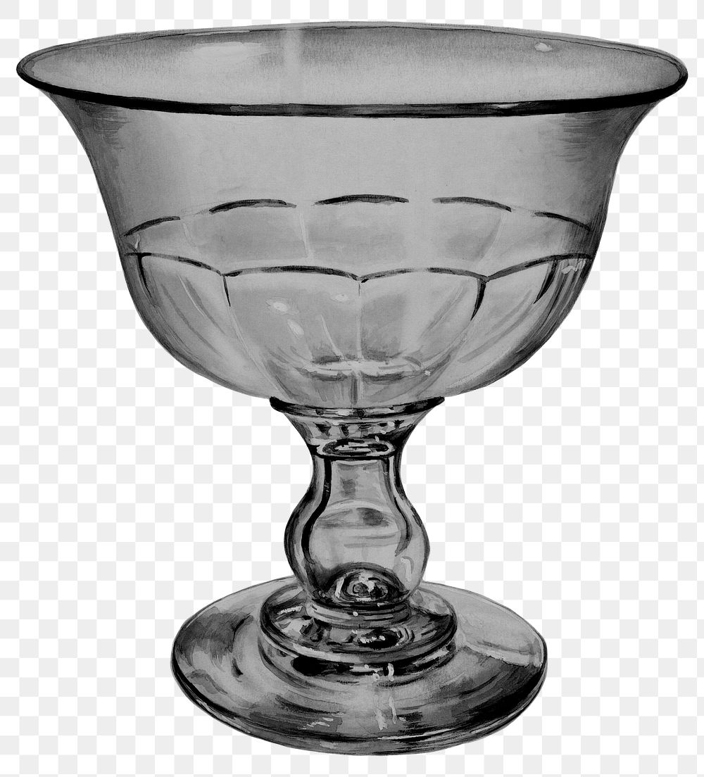 Vintage goblet png sticker, object illustration, transparent background