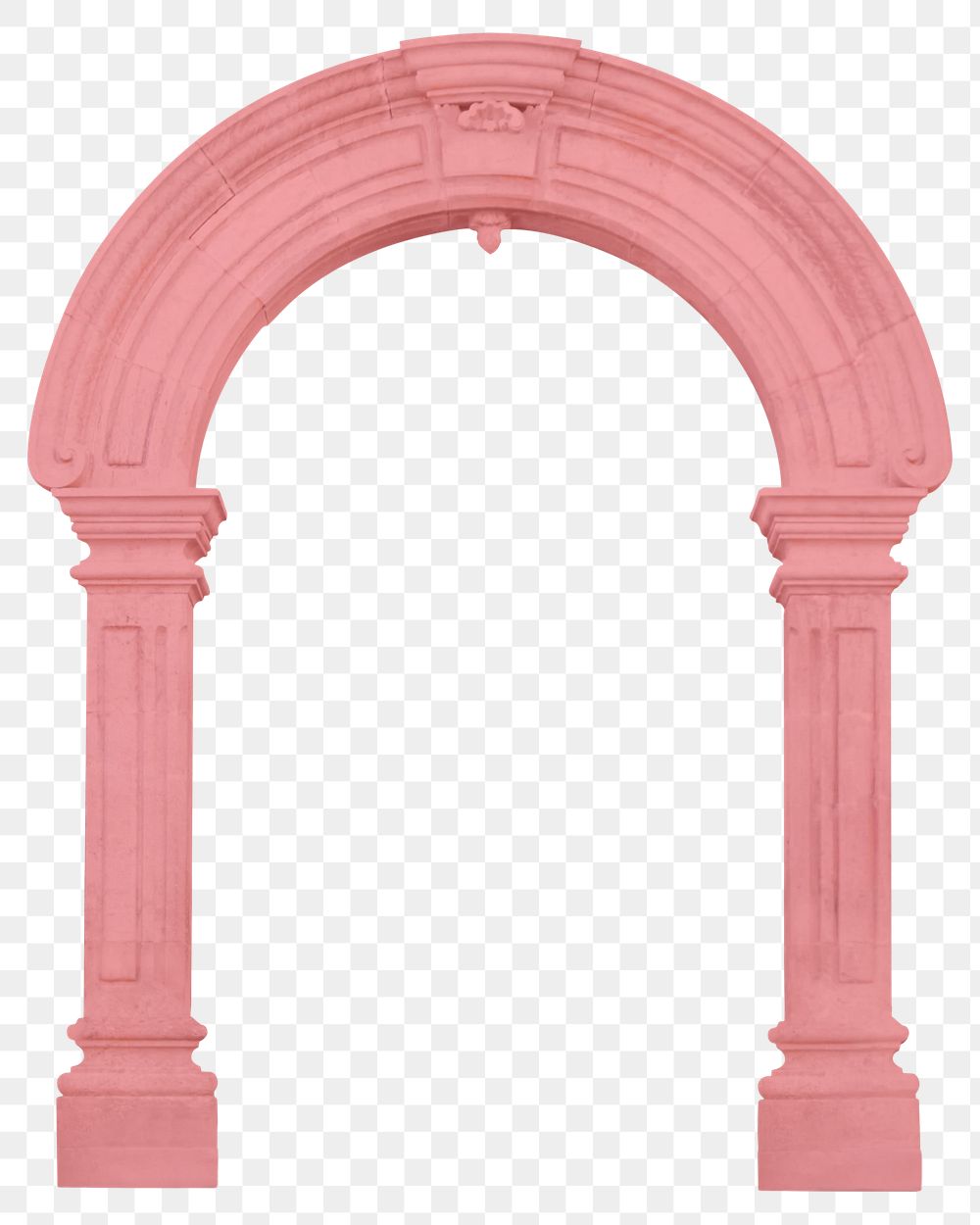 Greek arch pillar png, pink vintage design on transparent background